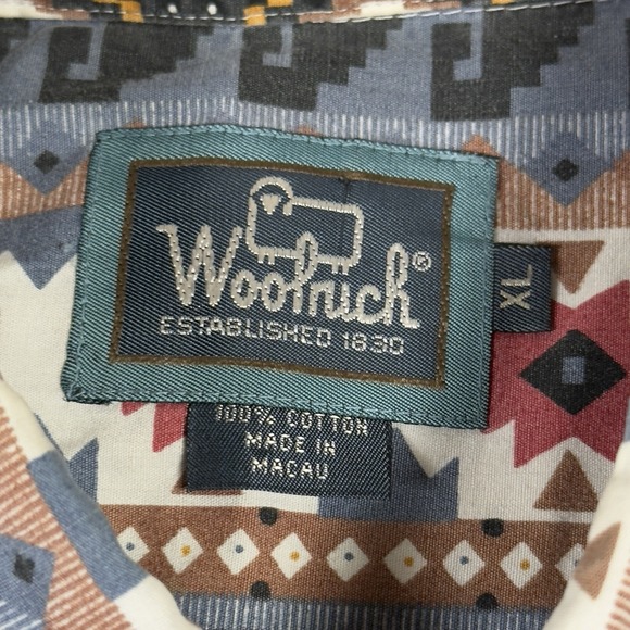 Vintage Woolrich Button Down Shirt Mens XL Multicolor Aztec Southwestern *READ* - Picture 3 of 7